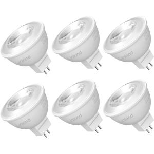 imageLinkind MR16 LED Bulb Dimmable GU53 BiPin Base LED Light Bulbs 65W 70W Equivalent 3000K Warm White 640lm MR16 LED Spot Lights Recessed Tracking Lights 12V Low Voltage 6 PacksGu53warm White