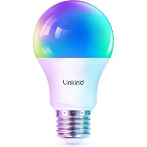 imageLinkind Smart Light Bulbs Smart Bulb That Work with Alexa ampamp Google Home LED Light Color Changing A19 E26 WiFi Light Bulb Dimmable RGBTW Alexa Bulb No Hub Needed 800 Lumen 24Ghz WiFi 6 Pack1 Pack