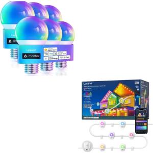 imageLinkind Smart Light Bulbs with Remote Control Smart Bulb That Compatible with Alexa ampamp Google Home Permanent Outdoor Lights HP5 APP Control Landscape Lighting for Yard Garden Pathway