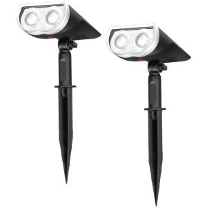 imageLinkind Solar Lights Outdoor StarRayS Bright Solar Spot Lights Outdoor IP67 Waterproof Spotlights for Landscape Garden Yard Walkway Patio TreeWarm White 6 PackDaylight