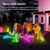 imageLinkind Smart Solar Lights for Outside Chrismas Decoration 2in1 RGBTW Outdoor Landscape Lighting Smart Light Bulbs Smart Bulb That Compatible with Alexa ampamp Google HomeA19 E26 24Ghz RGBTW WiFi