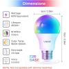 imageLinkind Smart Solar Lights for Outside Chrismas Decoration 2in1 RGBTW Outdoor Landscape Lighting Smart Light Bulbs Smart Bulb That Compatible with Alexa ampamp Google HomeA19 E26 24Ghz RGBTW WiFi