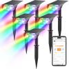 imageLinkind Smart WiFi Light Bulbs Compatible with Alexa ampamp Google Home RGBTW Bulbs No Hub Needed 6 Pack Smart Solar Lights Outdoor Multicolor APP Control Solar Spotlights Outdoor Waterproof IP65