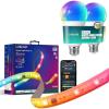 imageLinkind Matter Smart Light Bulb 2 Pack 1600LM 100W and LED Strip Lights RGB 10ft Compatible with Alexa and Google Home