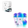imageLinkind Matter Smart Light Bulbs 4 Pack with Linkind Matter Smart Plug 2 Pack