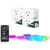 imageLinkind Matter Smart Plug 4 Pack and Smart Hexagon Lights 7 Pack Compatible with Alexa and Google Home