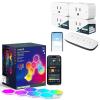 imageLinkind Matter Smart Plug 4 Pack with Remote and Smart Hexagon Lights 7 Pack Compatible with Alexa and Google Home