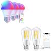 imageLinkind Smart Edison Bulbs ST19 with Remote 2Pack Bundle Color Changing Smart Light Bulbs A19 4 Pack Compatible with Alexa ampamp Google Home