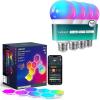 imageLinkind Smart Light Bulbs 1600LM 4 Pack and Smart Hexagon Lights 7 Pack Compatible with Alexa and Google Home