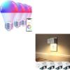 imageLinkind Smart Light Bulbs Compatible with Alexa ampamp Google Home 4 Pack Bundle Matter Smart Plug with Night Light 4 Pack