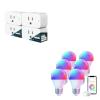 imageLinkind Smart Light Bulbs with Remote Control Smart Bulb That Compatible with Alexa ampamp Google Home bundel with Linkind Matter Smart Plug Work with Apple Home Siri Alexa Google Home SmartThings