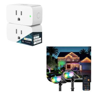 imageLinkind Matter Smart Plug Work with Apple Home Siri Alexa Google Home SmartThings ampamp Linkind Smart Solar Spotlight SL5C Color Changing Landscape Lighting APPVoice Control Solar Lights Outdoor