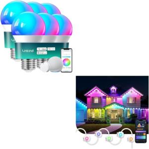 imageLinkind Smart Light Bulbs with Remote Control Smart Bulb That Compatible with Alexa ampamp Google Home Permanent Outdoor Lights HP5 APP