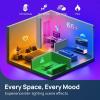 imageLinkind WiFi Smart Light Bulbs 4 Pack with Remote Control and Smart Hexagon Lights 7 Pack Compatible with Alexa and Google Home
