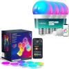 imageLinkind WiFi Smart Light Bulbs 4 Pack with Remote Control and Smart Hexagon Lights 7 Pack Compatible with Alexa and Google Home