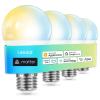 imageLinkind Matter Smart Light Bulb 4 Pack Soft White to Daylight Tunable Alexa Light Bulbs Smart Bulbs Work with Apple Home Alexa Google Home Bundle Matter Smart Plug 4Pack