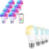 imageLinkind Color Changing Smart Light Bulbs 8 Pack Bundle with Tunable White Smart Light Bulbs 4 Pack Work with Alexa ampamp Google Home