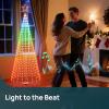 imageLinkind Christmas Cone Tree Lights 7ft 460 LEDs Christmas Tree Lights 85 Scene Modes AppControlled IP65 Waterproof Outdoor Indoor String Lights for Xmas Decorations Music Sync Holiday Decor