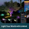 imageLinkind Smart Solar Spot Lights Outdoor SL5C Solar Lights Outdoor Spotlight CoolWarm WhiteColor Changing APPVoice Control IP67 Landscape Lighting for Yard Garden Pathway4 PackMulticolor