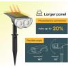 imageLinkind Solar Lights Outdoor StarRayS Bright Solar Spot Lights Outdoor IP67 Waterproof Spotlights for Landscape Garden Yard Walkway Patio TreeWarm White 10 PackWarm White