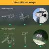 imageLinkind Solar Lights Outdoor StarRayS Bright Solar Spot Lights Outdoor IP67 Waterproof Spotlights for Landscape Garden Yard Walkway Patio TreeWarm White 10 PackDaylight
