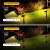 imageLinkind Solar Lights Outdoor StarRayS Bright Solar Spot Lights Outdoor IP67 Waterproof Spotlights for Landscape Garden Yard Walkway Patio TreeWarm White 10 PackWarm White