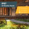 imageLinkind Solar Lights Outdoor StarRayS Bright Solar Spot Lights Outdoor IP67 Waterproof Spotlights for Landscape Garden Yard Walkway Patio TreeWarm White 10 PackWarm White