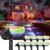 imageLinkind Solar Lights Outdoor StarRayS Bright Solar Spot Lights Outdoor IP67 Waterproof Spotlights for Landscape Garden Yard Walkway Patio TreeWarm White 10 PackMulticolor