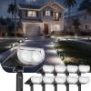 imageLinkind Solar Lights Outdoor StarRayS Bright Solar Spot Lights Outdoor IP67 Waterproof Spotlights for Landscape Garden Yard Walkway Patio TreeWarm White 10 PackDaylight