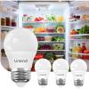 imageLinkind Led Refrigerator Light Bulbs A15 Fridge Light Bulbs 40 Watts Equivalent Waterproof 600LM Appliance Light Bulb 120V Nondimmable 5W LED Bulbs for Freezer E26 Base Daylight 5000K 3 Pack4 Pack