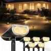 imageLinkind Solar Lights Outdoor StarRayS Bright Solar Spot Lights Outdoor IP67 Waterproof Spotlights for Landscape Garden Yard Walkway Patio TreeWarm White 10 PackWarm White