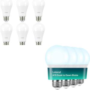 imageLinkind A19 LED Light Bulb 100WDusk to Dawn Light Bulbs Outdoor