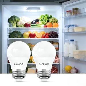 imageLinkind Led Refrigerator Light Bulbs A15 Fridge Light Bulbs 40 Watts Equivalent Waterproof 600LM Appliance Light Bulb 120V Nondimmable 5W LED Bulbs for Freezer E26 Base Daylight 5000K 3 Pack2 Pack