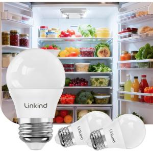 imageLinkind Led Refrigerator Light Bulbs A15 Fridge Light Bulbs 40 Watts Equivalent Waterproof 600LM Appliance Light Bulb 120V Nondimmable 5W LED Bulbs for Freezer E26 Base Daylight 5000K 3 Pack3 Pack