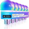imageLinkind Matter Smart Light Bulbs 6 Pack Smart Light Bulbs 4 Pack RGBTW Color Changing Light Bulbs