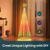 imageLinkind Permanent Outdoor Lights HP3Smart AI RGBTW 100ft Christmas LightsChristmas Cone Tree Lights 7ft 460 LEDs Christmas Tree Lights