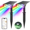 imageLinkind Smart Solar Lights Outdoor SL5 CoolWarm WhiteColor Changing Solar Spotlight APP Control Landscape Light IP65 Spot Lights Outdoor for Yard2 Pack