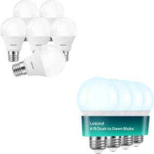 imageLinkind A19 LED Light Bulb 40WDusk to Dawn Light Bulbs Outdoor
