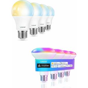 imageLinkind BR30 Matter Smart Light Bulb A19 Soft White to Daylight Tunable Smart Light Bulb