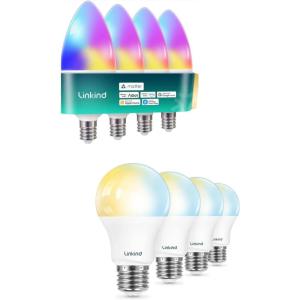 imageLinkind E12 LED Smart Light Bulb A19 Soft White to Daylight Tunable Smart Light Bulb