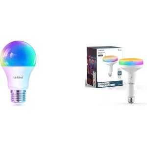imageLinkind WiFi Smart Light Bulbs A19 1 Pack amp BR30 Matter Smart Light Bulbs with Retractable Design 1 Pack
