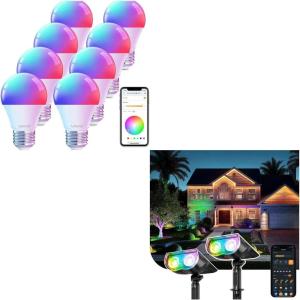 imageLinkind WiFi Smart Light Bulbs Smart Solar Spot Lights Outdoor SL5C