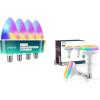 imageLinkind Matter Smart Bulbs E12 4 Pack amp Matter BR30 Smart Light Bulbs with Retractable Design 2 Pack