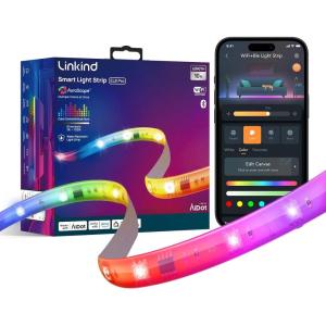 imageLinkind 10ft Smart LED Strip Lights  AuraScape Segmented Color Changing WiFi Light Strip  Works with Alexa amp Google Home  DIY Dynamic Lighting for Bedroom Living Room Gaming Setup amp Kitchen10ft