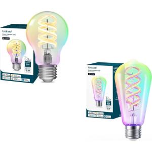 imageLinkind Matter ST19ST58 Smart Bulbs 1Pack amp A19 Smart Edison Bulb 1Pack