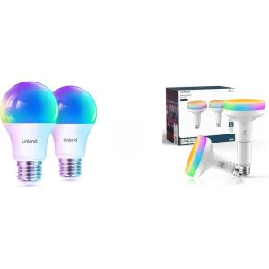 imageLinkind Matter Smart Light Bulb 2 Pack amp Retractable Matter BR30 Smart Bulbs 2 Pack
