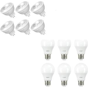 imageMR16 LED Bulbs Dimmable GU53 5000K amp A19 LED Light Bulbs 60W Equivalent 5000K Daylight