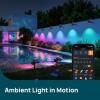 imageLinkind Smart Solar Lights Outdoor Waterproof SL6C DualRing Solar amp USB Charging Solar Spotlights Outdoor Waterproof IP66 Color Changing Spot Light for Yard Tree Landscape House 4 Pack4 pack