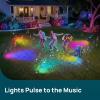 imageLinkind Smart Solar Lights Outdoor Waterproof SL6C DualRing Solar amp USB Charging Solar Spotlights Outdoor Waterproof IP66 Color Changing Spot Light for Yard Tree Landscape House 4 Pack4 pack