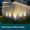imageLinkind Smart Solar Lights Outdoor Waterproof SL6C DualRing Solar amp USB Charging Solar Spotlights Outdoor Waterproof IP66 Color Changing Spot Light for Yard Tree Landscape House 4 Pack1 pack